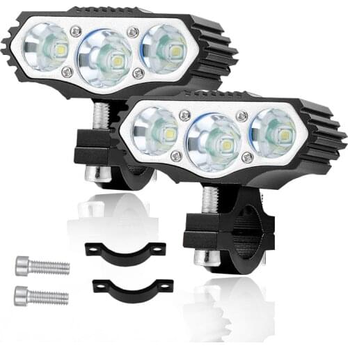 Motorcycle Headlight Led Moto T6 LED 3 Modes Bicycle Lamp Motorbike Lights Cycling bike accessories bulbs scooter Head Lights