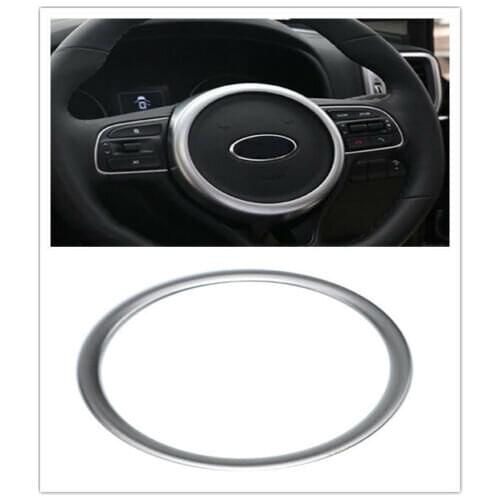 Chrome Inner Steering Wheel Molding Cover Trim For Kia Sportage KX5 2016-2017