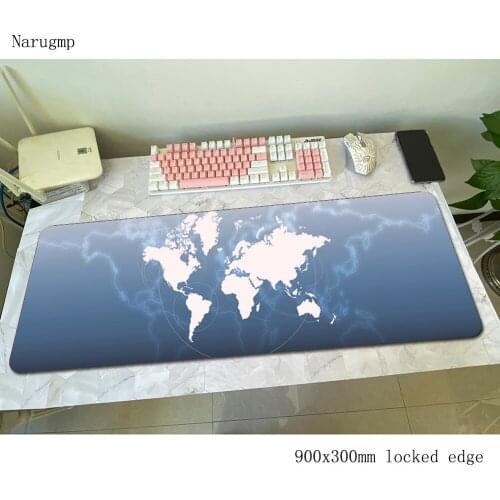 World map mousepad gamer big 800x300x4mm gaming mouse pad Halloween Gift notebook pc accessories laptop padmouse ergonomic mat