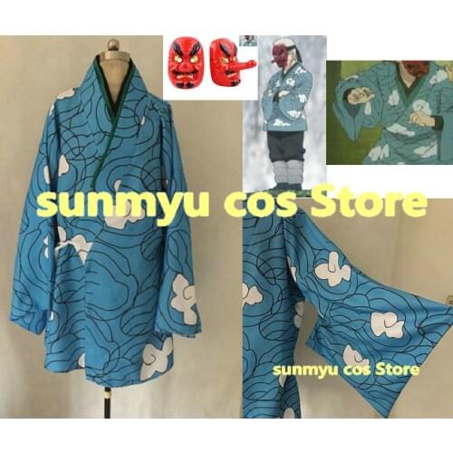 Demon Slayer Kimetsu no Yaiba Urokodaki Sakonji Kimono Cosplay Costume,Custom Size Halloween Wholesale