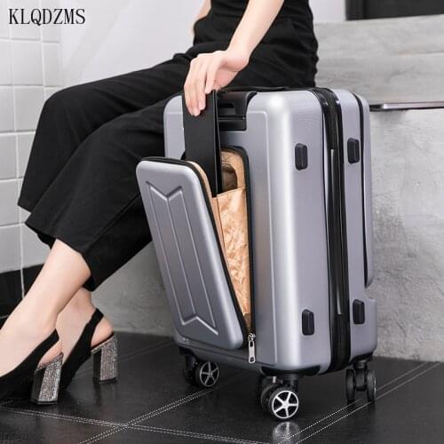 KLQDZMS 20’’24 Inch Women Rolling Luggage With Laptop Bag Travel Case ABS Men Carry On Spinner Wheels Suitcase