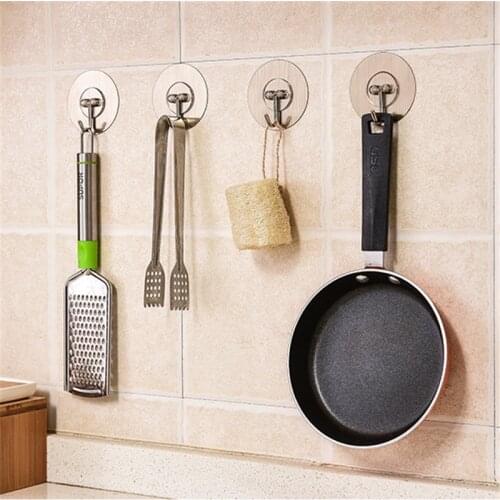 5Pcs Hooks for Bathroom Self Adhesive Door Wall Hook Hanger Suction Cup for Kitchen Storage Towel Garlands Hanging Hooks