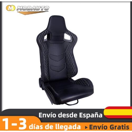 MODAUTO sports car seat, adjustable Semibaquet, with rails included, Universal for driver/passenger, leather, model N715