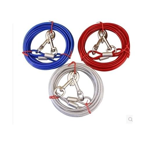 3M/5M/10M Steel Wire Dogs Double Leashes Anti-bite Non-Tangle Pet Outdoor Picnic Camping Walking Belt Strap Lead Leash