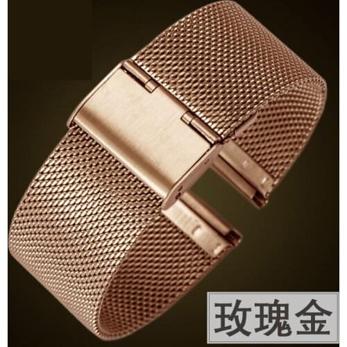 18mm 20mm Metal Stainless Steel men Watch Band Strap for DW Tissot Longines Series Sports Milanese Loop Mesh Watchband Bracelet