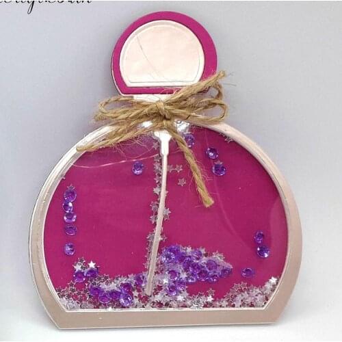 Die Cut Metal Cutting Perfume Bottle Shake Card Scrapbooking Album Papercraft Handmade Card Stencil Cutter Punch Die Alinacutle