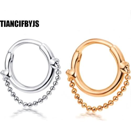 TianciFBYJS Crystal Piercing Nose Ring Hoop For Women Clip Body Jewelry Studs European & American Sexy Septum Tragus Earring