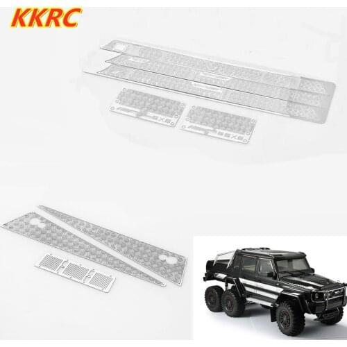 TRX-6 G500 G63 Stainless Steel Sheet Anti-skid Plate Hood Anti Slide Plate For 1/10 RC Crawler Car Traxxas TRX4 TRX6