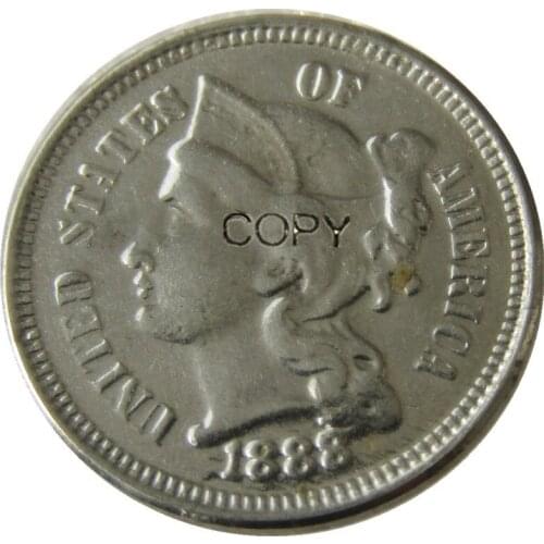 US 1888 Three Cent Nickel Copy Coin
