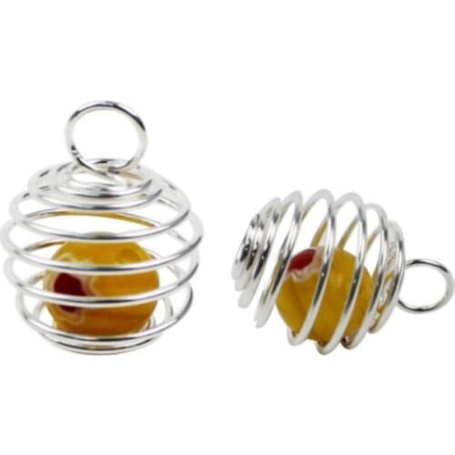 20*25/25*30MM 10pc/lot Spring ball DIY jewelry accessories wholesale hanging swing balls stirring lantern ball spring pendant