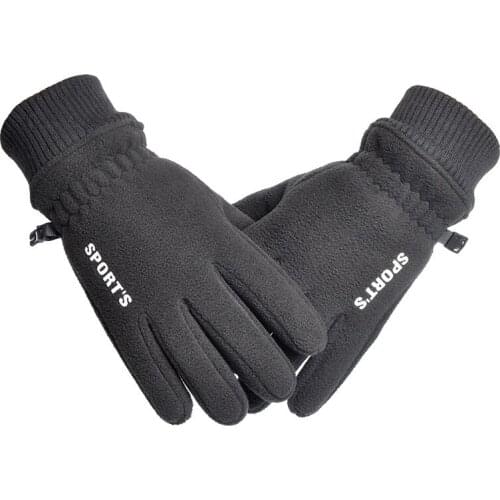 High Quality Knitted Cuffs Mens Winter Gloves Warm Thick Plus Fleece Outdoor Full Finger Touch Screen Ski Driving Riding Gloves