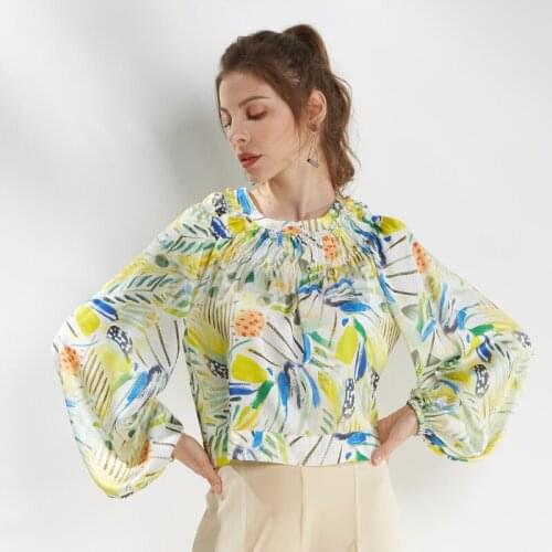 Women Casual fashion printing long Shirts Summer Fashion Female Shirts Loose Shirt korean Clothes