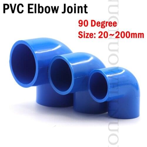 1pcs PVC Pipe 90° Elbow Connectors I.D Size 20~200mm PVC Elbow Joint Aquarium Fish Tank Drain Pipe Joint Adapter Pipe Fittings