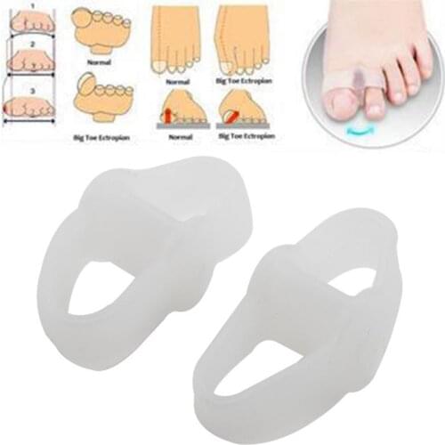 1Pair=2Pcs Gel Silicone Bunion Corrector Big/Small Toe Separators Straightening Foot Care Bunion Adjuster Tool Hallux Valgus