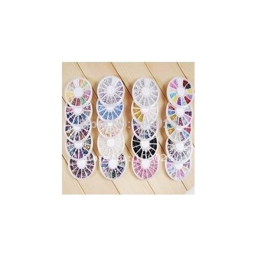 20pcs Different styles Nail art 3D Decoration Mixed Glitter Rhinestone Gems Pearl