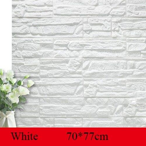 70*77cm Brick wall Stickers DIY 3D PE Foam Wallpaper Panels Room Decal Stone Decoration Embossed Self Adhensive 3D Brick Wall