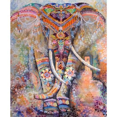 Diamonds painting 5d Diy Full of round diamond home embroidery Decoration Elephant pattern