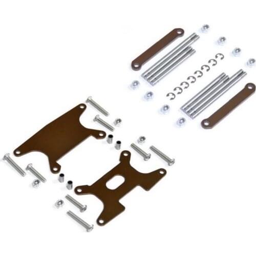 Aluminum Shock Plate/Support beidge F/R for TAMIYA G6-01 6x6 Chassis