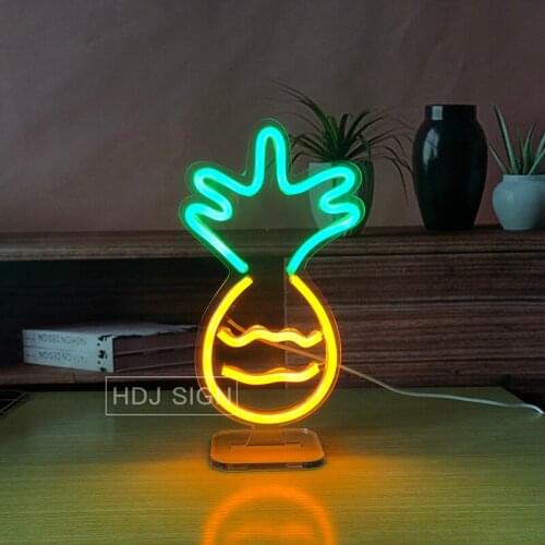 Pineapple Neon LED Night Light Suitable For Home Childrens Bedroom Table Decor Desk Lamp Personalized Birthday Gift