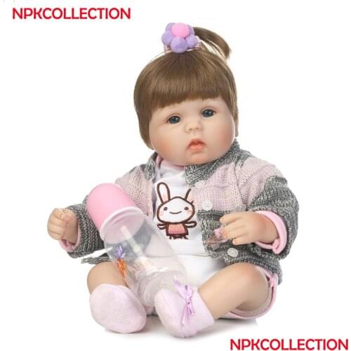 Bebe Silicone reborn 40cm girl Reborn Baby Dolls toys kids Playmate Gift For kids new year toys alive bonecas reborn