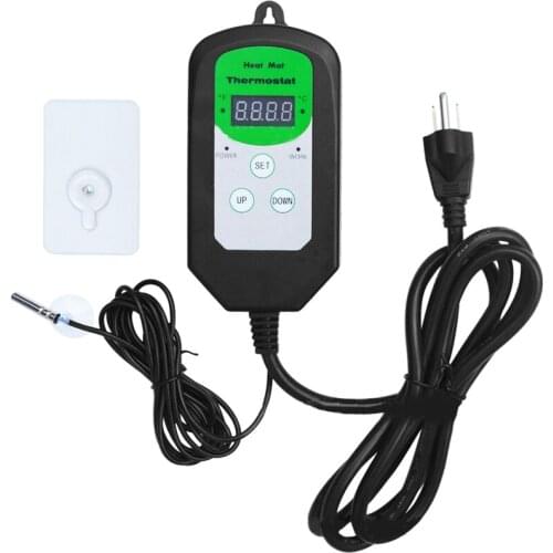 Digital Thermostat Controller IP65 Waterproof for Seed Starting Seedling Heat Mat, Reptiles,Hatch Thermostat(US Plug)