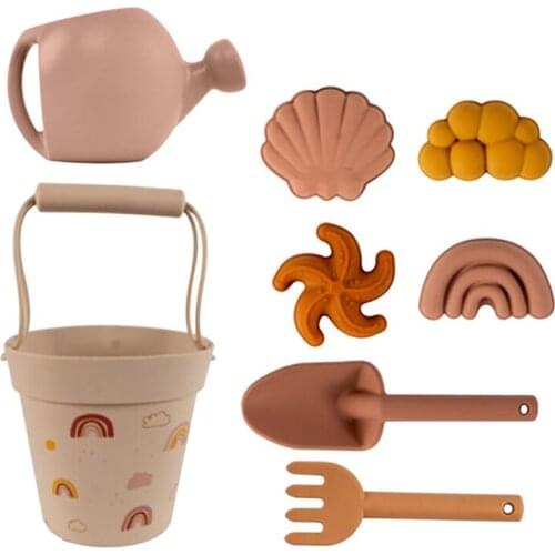 Children Beach Baby Toys Silicone Summer Digging Sand Tool with Shovel Water Game Play Outdoor Toy Set Sandbox