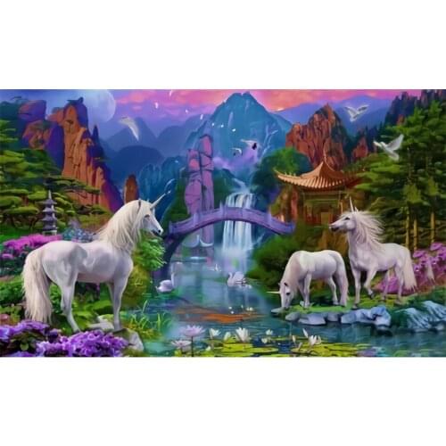 DIY 5D Diamond Painting Animal Unicorn Daimond Embroidery Mosaic by Numbers 3D Full Square Rhinestone Cross Stitch Kit Pictures
