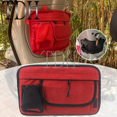 For Piaggio Vespa GTS LX LXV Sprint Primavera 50 125 200 300 300ie 250ie Motorcycle Bags Red Canvas Storage Tool Bag Saddle Bag