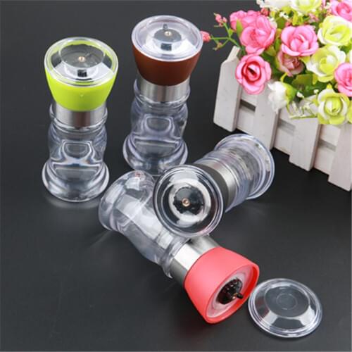 Black pepper grinder creative kitchen supplies grinder glass pepper seasoning grinder bottle