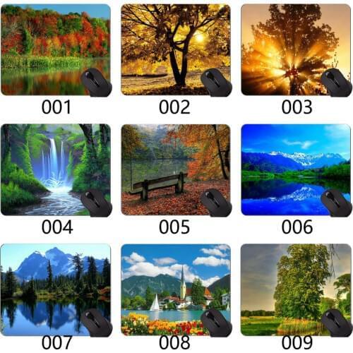 Gaming Mouse Pad,Flowers House Lake Rose Butter Trees Blossom Mouse Pads