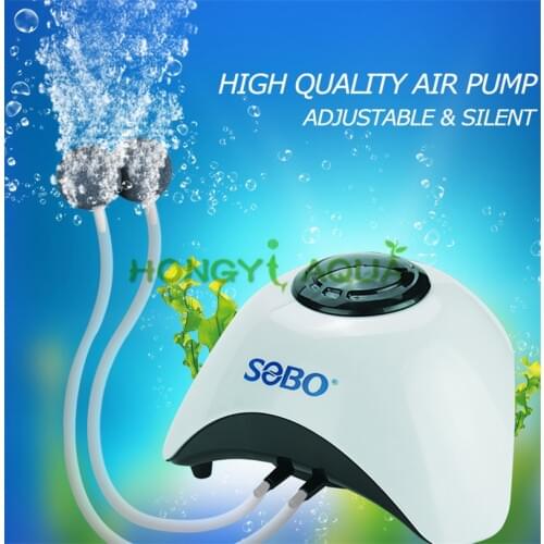 SOBO Fish tank Oxygen pump Fish farming Silent aeration pump Double/Single Outlet Adjustable for aquarium SB860A SB830A 220-240V