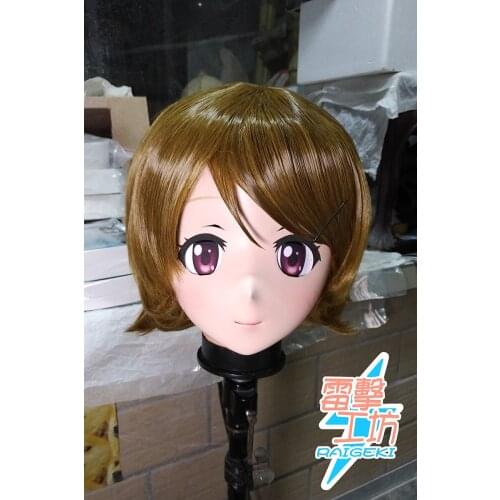 KM9201) Handmade Female Sweet Girl Resin Crossdress Outfit Cosplay Japanese Animegao Role Play Kigurumi Mask
