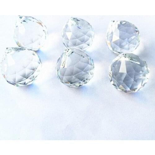 8PCS/lot, 30mm Clear hanging crystals for Home wedding decorations, crystal fengshui ball Best Birthday Gifts