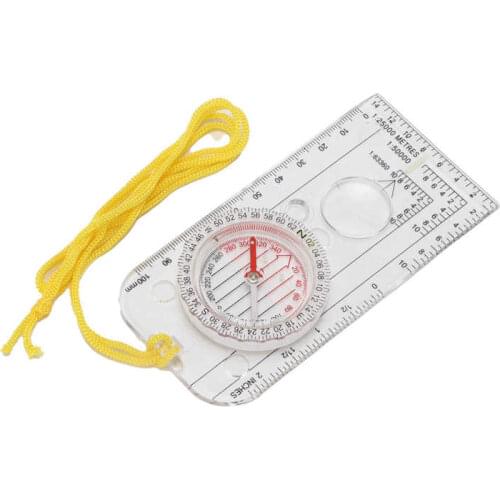 Compass Multi‑Function Acrylic Compass Hiking for Camping for Travel Hiking