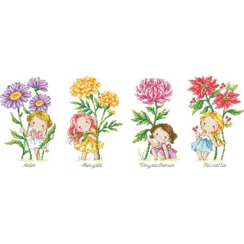 Tt Rabbit and fox with love cross stitch kit Animal cotton thread Love lock canvas stitching embroidery SODA G145