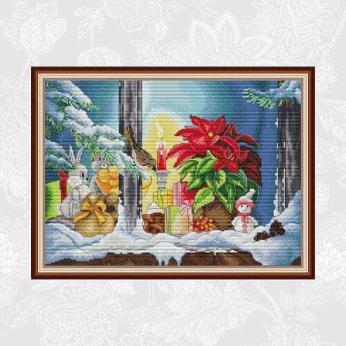 Bird Outside The Window Cross Stitch Kits Printed on Canvas 14CT 11CT Embroidery Sets Home Decor Painting Handmade Needlework