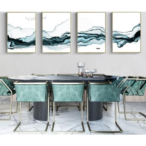 Chinese Wind Landscape Abstract Wall Poster Canvas Print Decorative Painting Contemporary Art Livingroom Home Decoration Picture