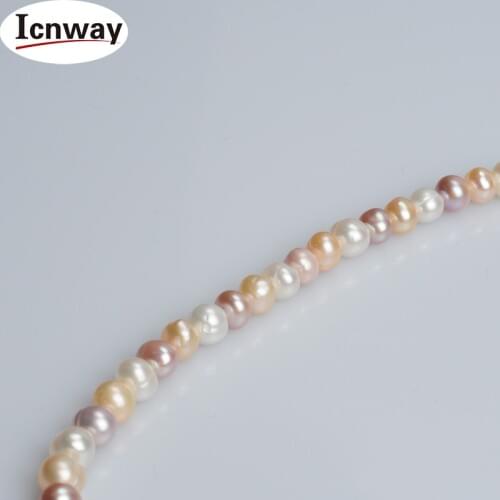 Natural A white freshwater Pearl 5-6mm For Jewelry Making 15inches DIY necklace bracelet earring FreeShipping Wholesale