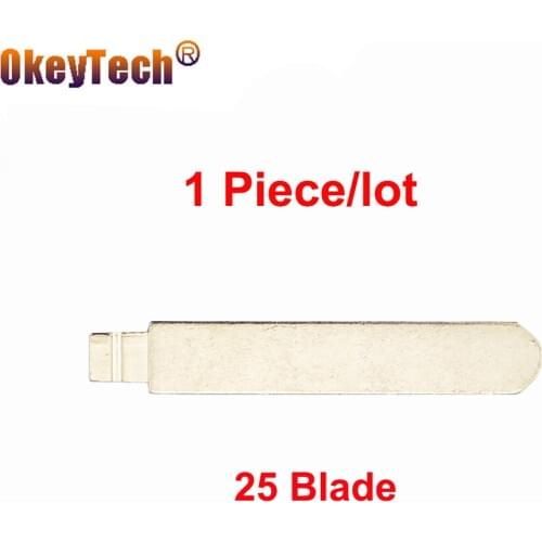 OkeyTech Metal 25 Car Key Blade For Honda Accord Odyssey Replacement KD Keydiy Flip Remote Control N0.25 Uncut Blank Blade