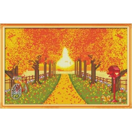 Autumn Scenery Diamond Painting Full Drill Full Square DIY Wall Sticker Landscape Rhinestone Pictures Diamond Embroidery Icons