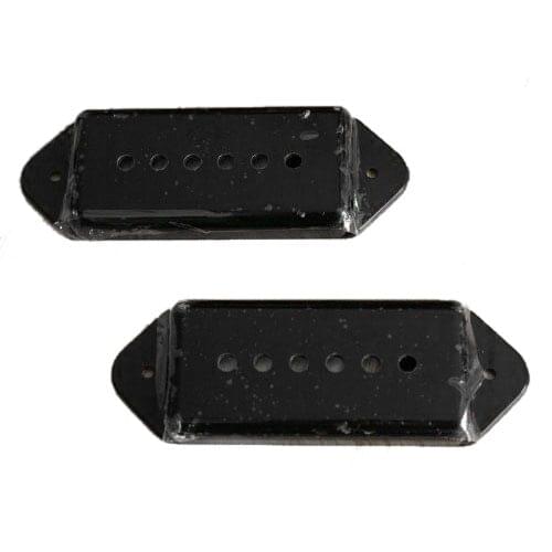 A Pair of P-90 p90 Dog-ear Guitar Pickup Covers BLACK (C42)