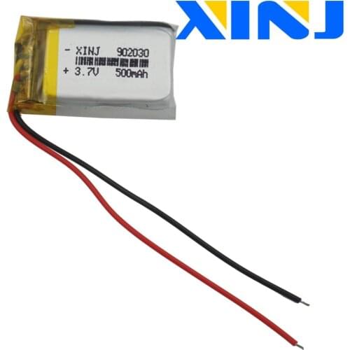 XINJ 3.7V 500mAh Li Lithium Polymer Battery Lipo Cell 902030 For MP3/MP4 E-Book Driving Telephone Watches Camera Car DVC DVR