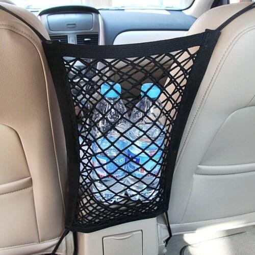 24X29cm Usefull Strong Elastic Mesh Net Car Auto Trunk Bag/Between Car Organizer Seat Back Storage Mesh Net Bag Luggage Holder