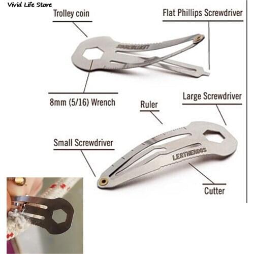 Portable Multi Purpose Safety Credit Card Survival Knife Hairpin Hairclips Sports Barrettes Outdoor Hand Clips Tool