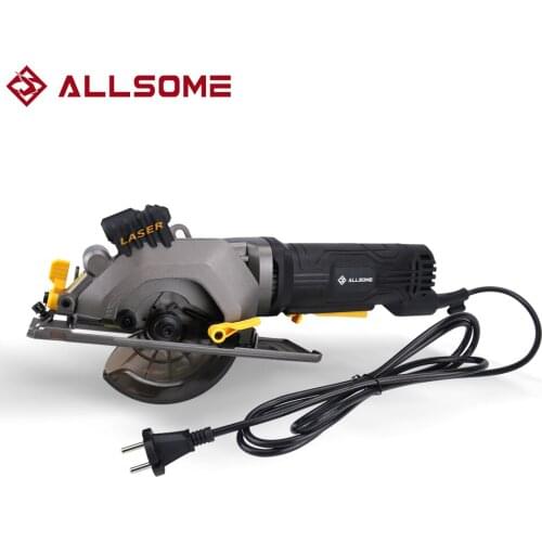 ALLSOME Hand-Held Electric Saw Wood Cutter With Straight Bevel Laser Multifunctional Electric Circular Saw 600W