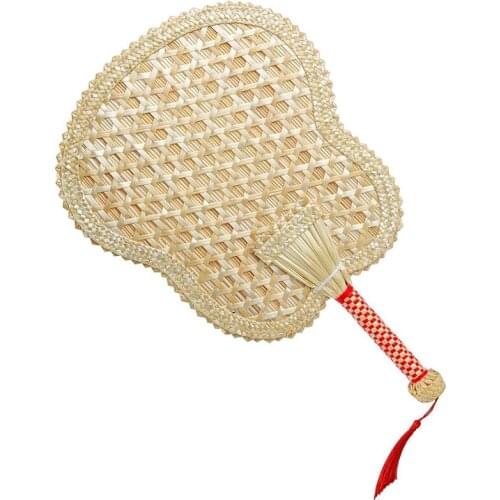 Hand Fan Natural Woven Fan Handcraft Fan Handwoven Fan,Party Fan Gift,Wheat Straw Woven Fan,Decorative Fan,Plum Shape