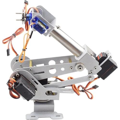 Assembled 6 Axis Robot Arm Robotic Arm with 6pcs High Torque Servos Mechanical Control for Arduino DIY Project