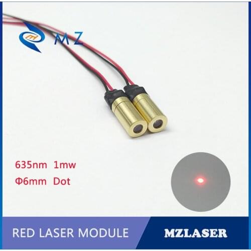 Standard red dot 6mm 635nm1mw Industrial constant power Class II Safety laser module