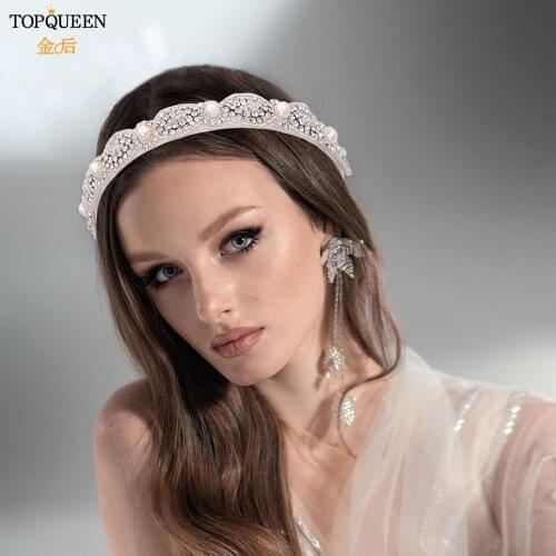TOPQUEEN S435-D Luxury Wedding Rhinestone Headhoop Headwear fashion Hair Jewelry Elegant Wedding Hairbands Baroque Headband