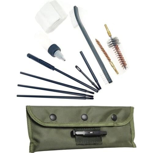 Universal M16 and AR-15 Cleaning Kit With Olive Green Bag Cleaning Set for Tactical Rifle Airsoft profession Cleaning